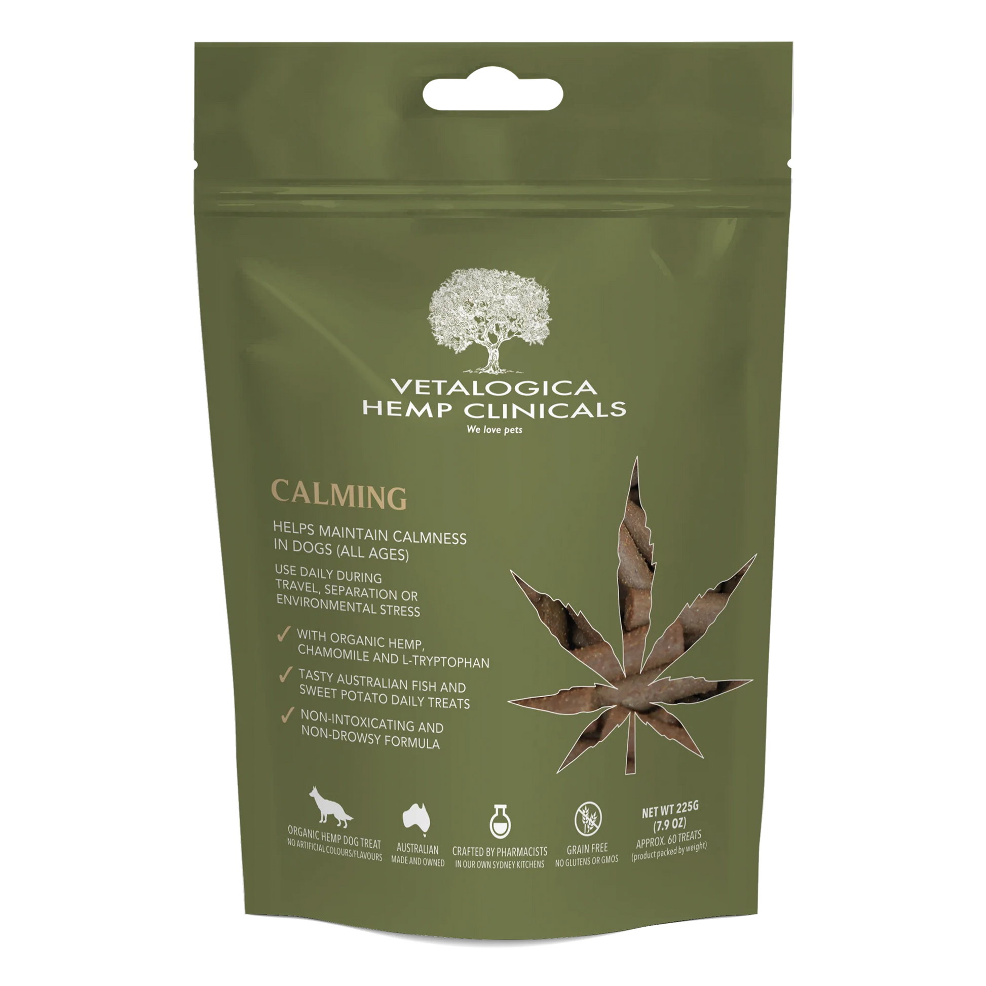 Vetalogica Hemp Clinicals Calming Treats for Dogs 225g