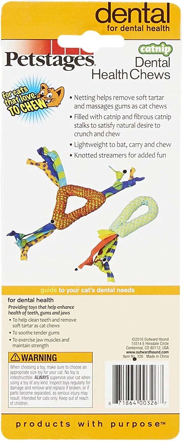 Petstages Catnip Dental Health Cat Chew Toy