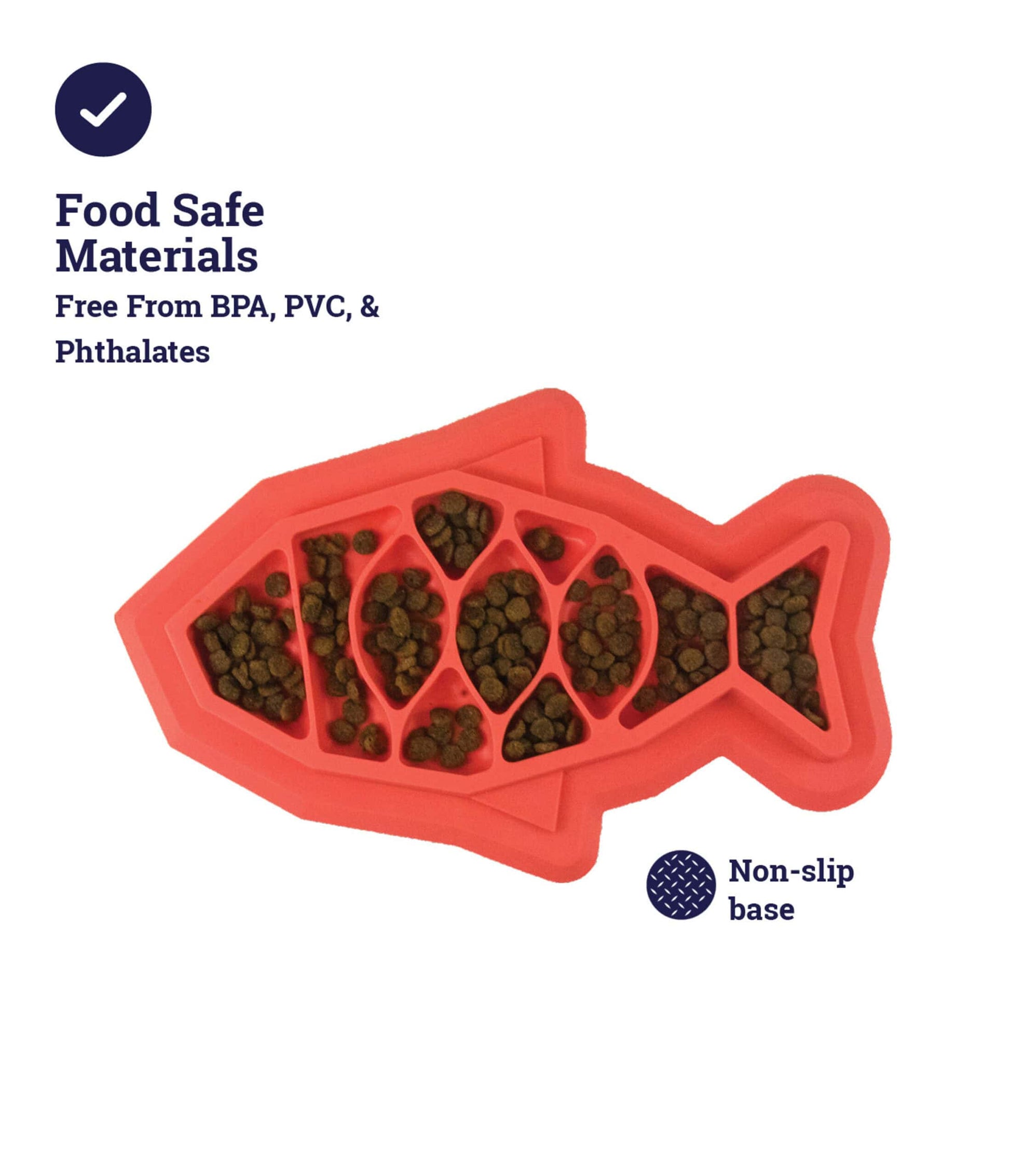Outward Hound Cat Fishie Fun Feed Mat Cat Slow Feeder - Pink