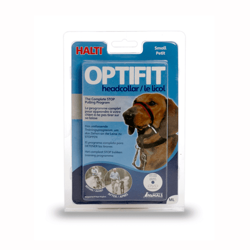 Halti Optifit Dog HeadCollar Black / Red