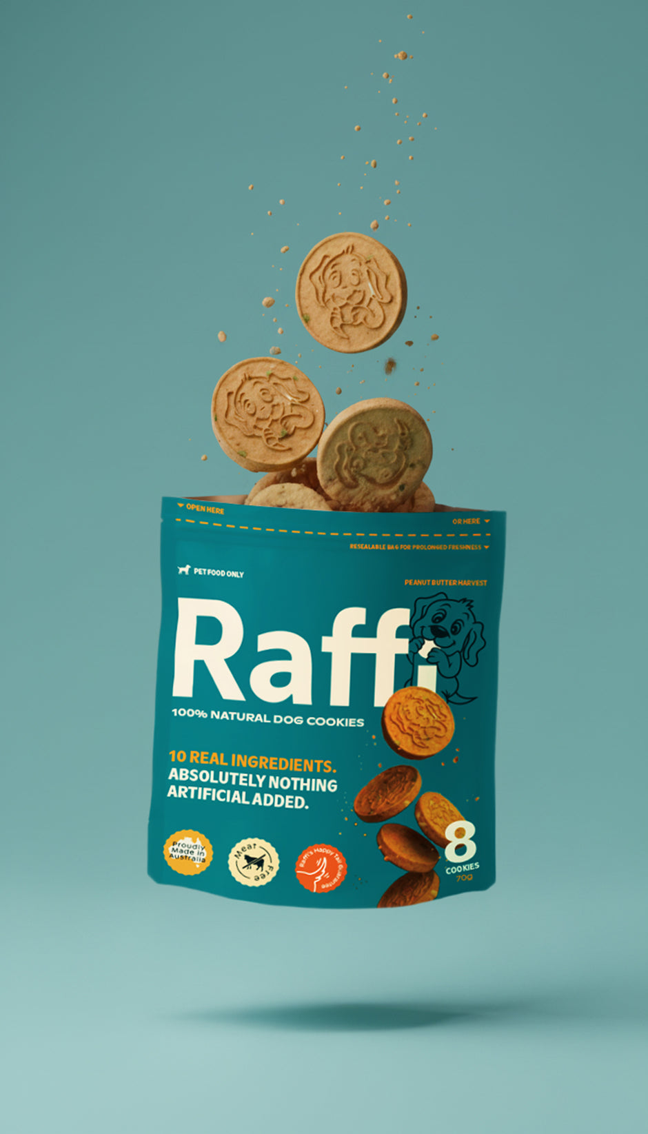 Raffi Natural Dog Cookies 70gr