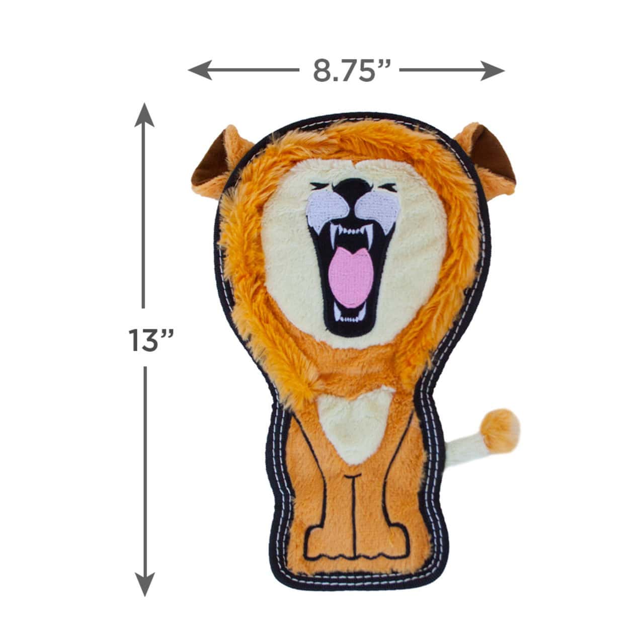 Outward Hound Dog Tough Seamz Lion Dog Toy - Tan