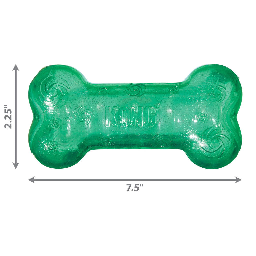 Kong Squeezz Crackle Bone Dog Toys - Assorted Colors