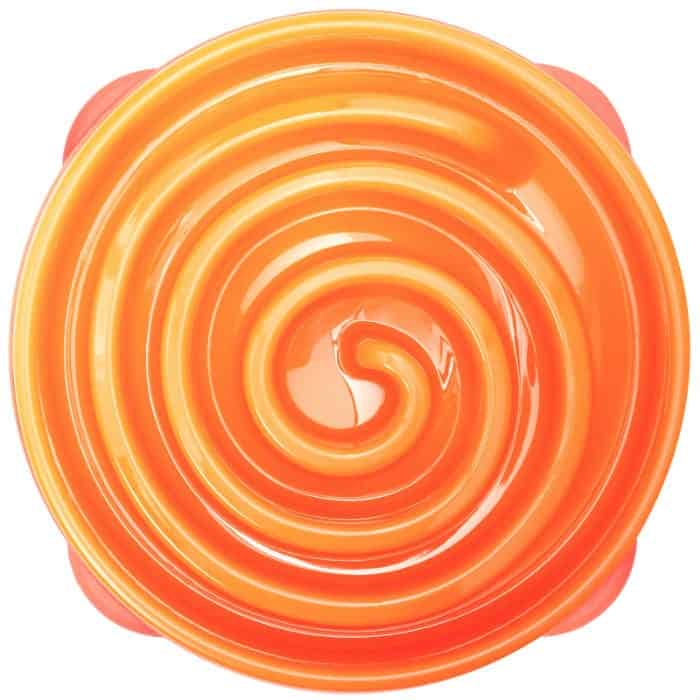 Outward Hound Fun Feeder Dog Bowl - Orange