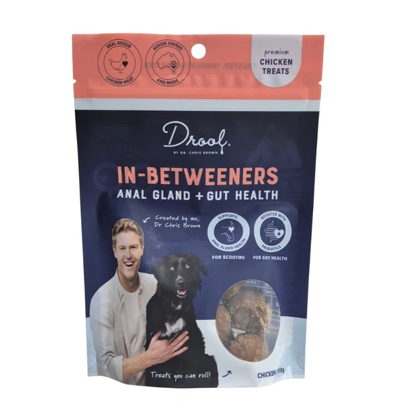 Drool In-Betweeners Gland and Gut Chicken Treats for Dogs 110g