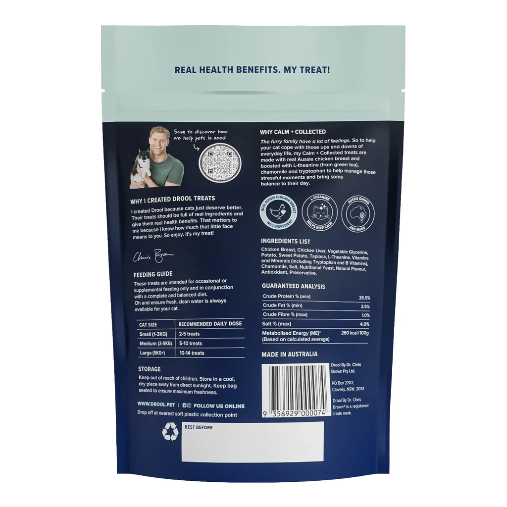 Drool Calm and Collected Cat Treats 110g