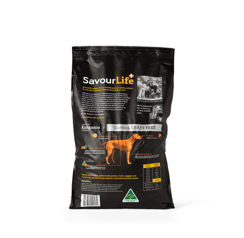 SavourLife Adult Dog Grain Free Australian Kangaroo & Chicken 10Kg (Expiry 8 Oct 2026)