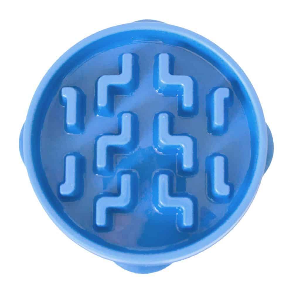 Outward Hound Fun Feeder Dog Bowl Notch Blue