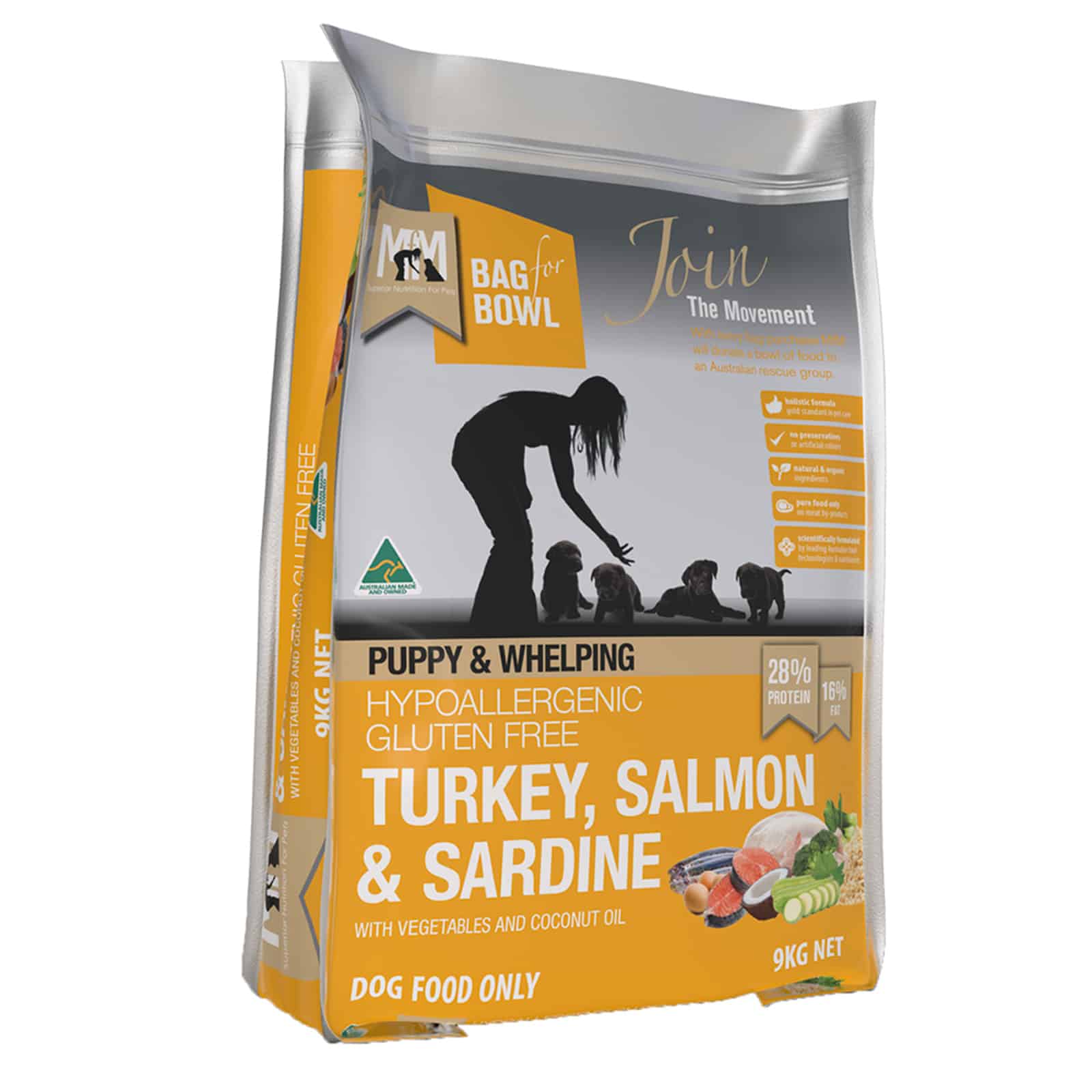 Meals For Mutts Turkey, Salmon & Sardine Gluten Free Dry Food for Puppies