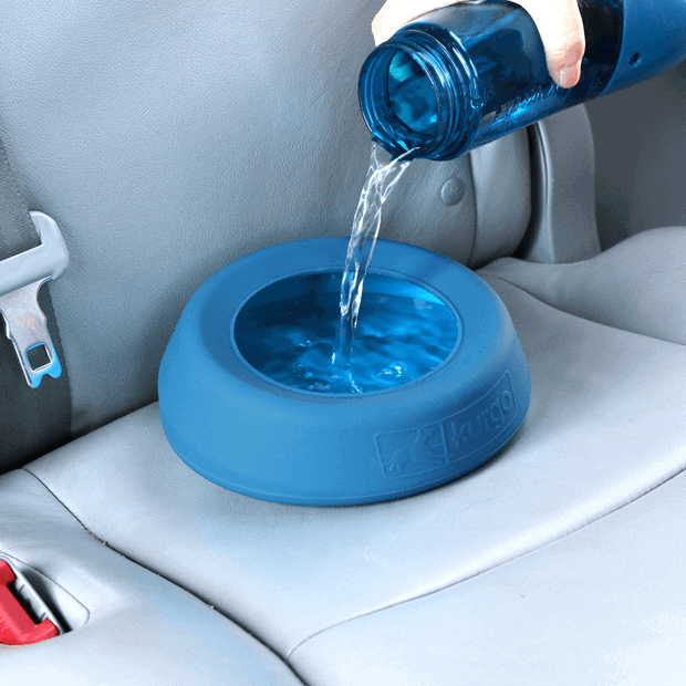 Kurgo Wander Splash Free Bowl - Blue