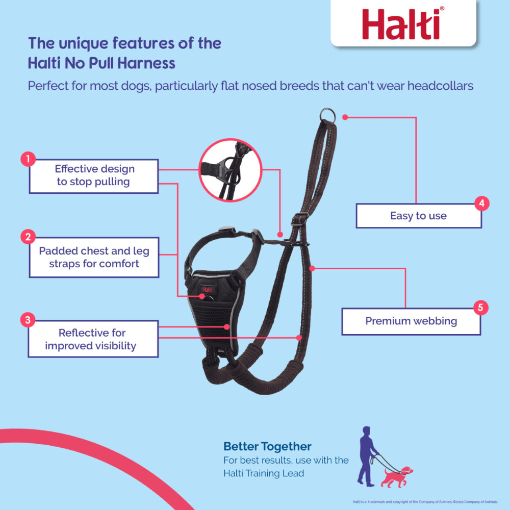 Halti No Pull Dog Harness Black
