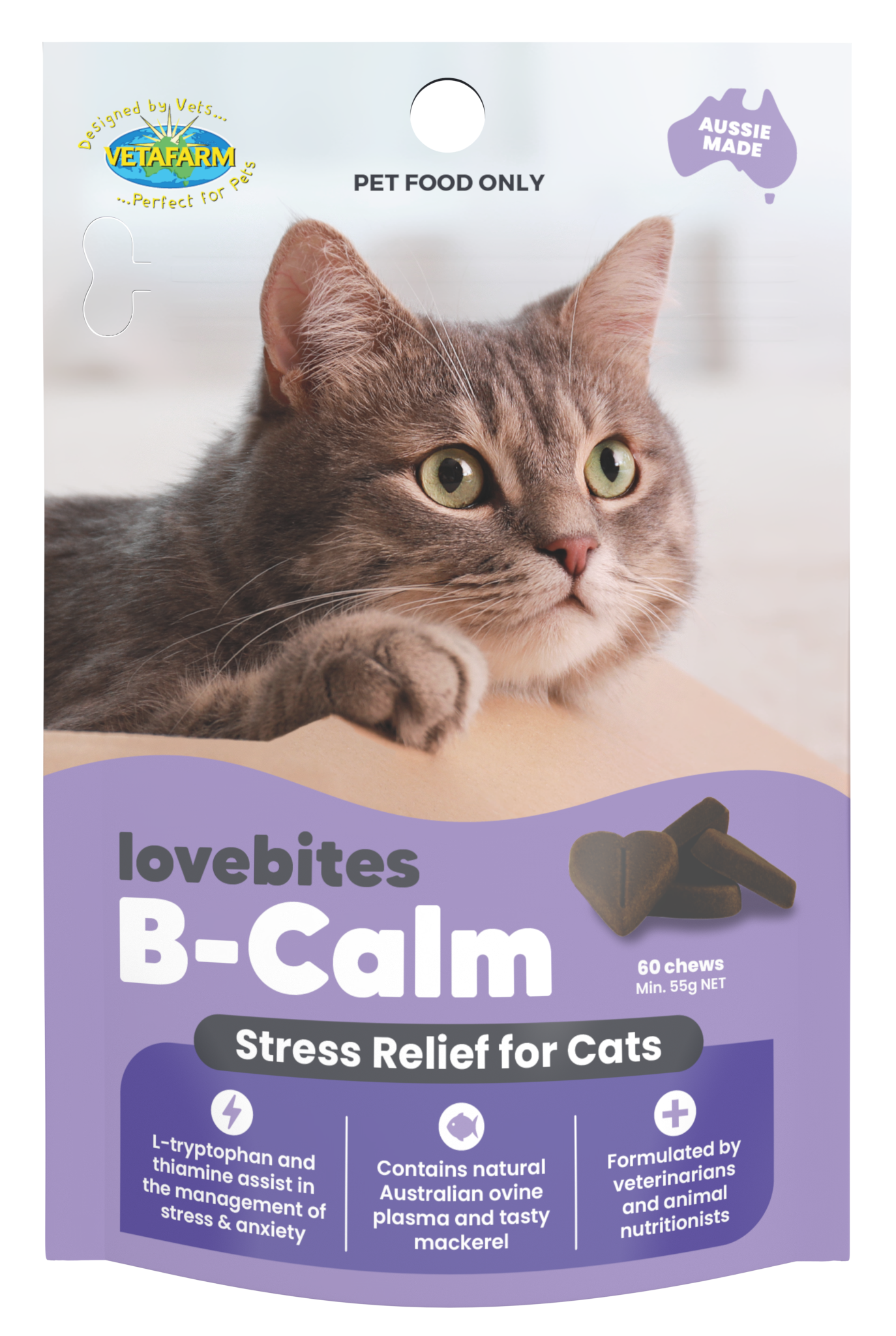 Vetafarm Lovebites B-Calm For Cats 60 Chews