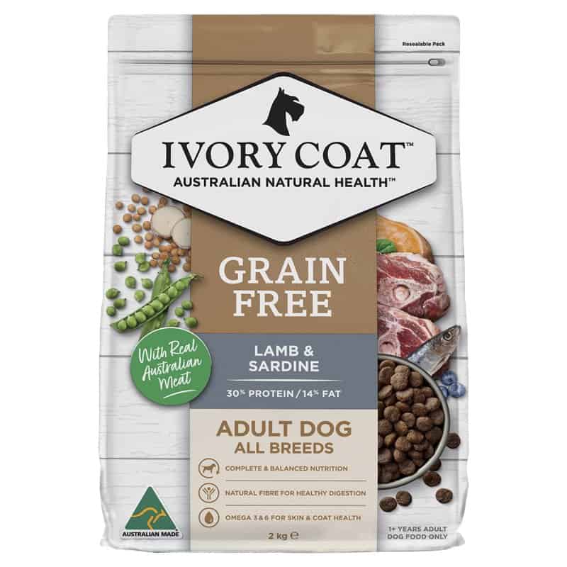 Ivory Coat Adult Dog Grain Free Lamb & Sardine