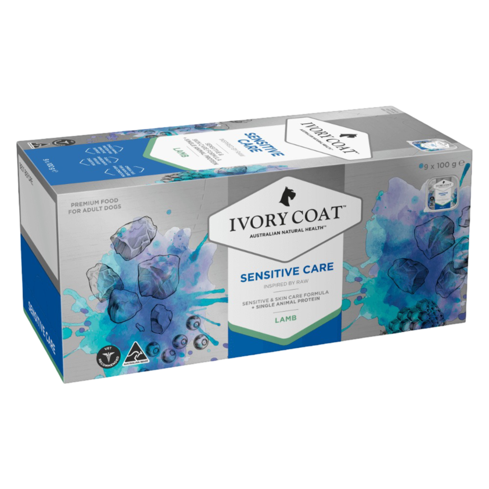 Ivory Coat Inspired by Raw Sensitive Care Wet Dog Food 100g 9 Pack