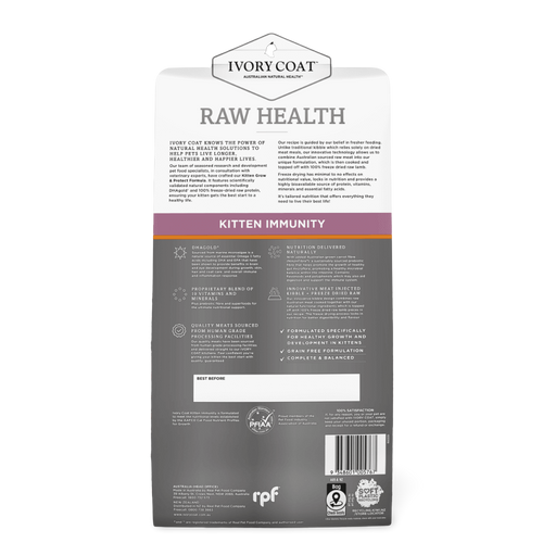 Ivory Coat Raw Health Kitten Immunity Dry Cat Food