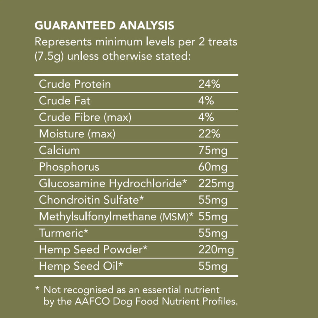 Vetalogica Hemp Clinicals Hip & Joint Treats for Dogs 225g