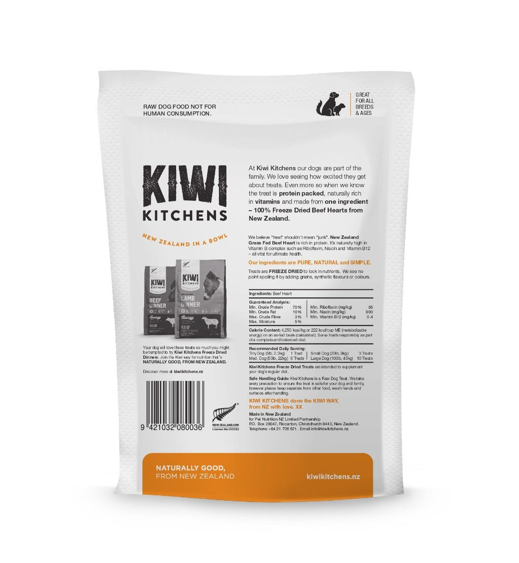 Kiwi Kitchens Freeze Dried Beef Heart Treat 100g