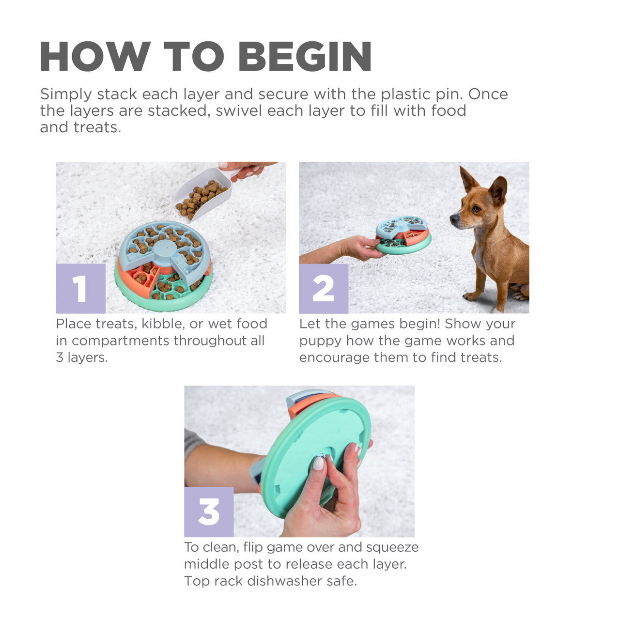 Nina Ottosson Puppy Lickin' Layers Dog Fun Feeder Treat Puzzle