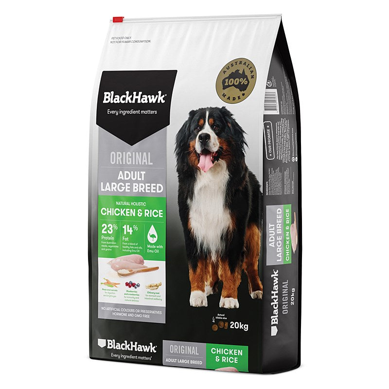Black Hawk Adult Dog Large Breed Chicken & Rice 20Kg