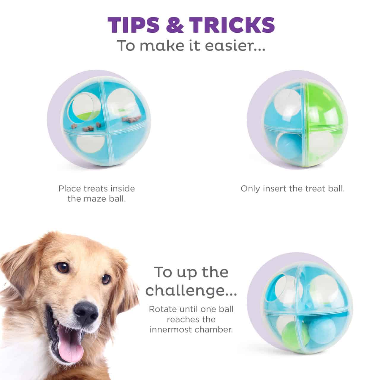 Nina Ottosson Dog A-Maze Ball Dog Toy - Green