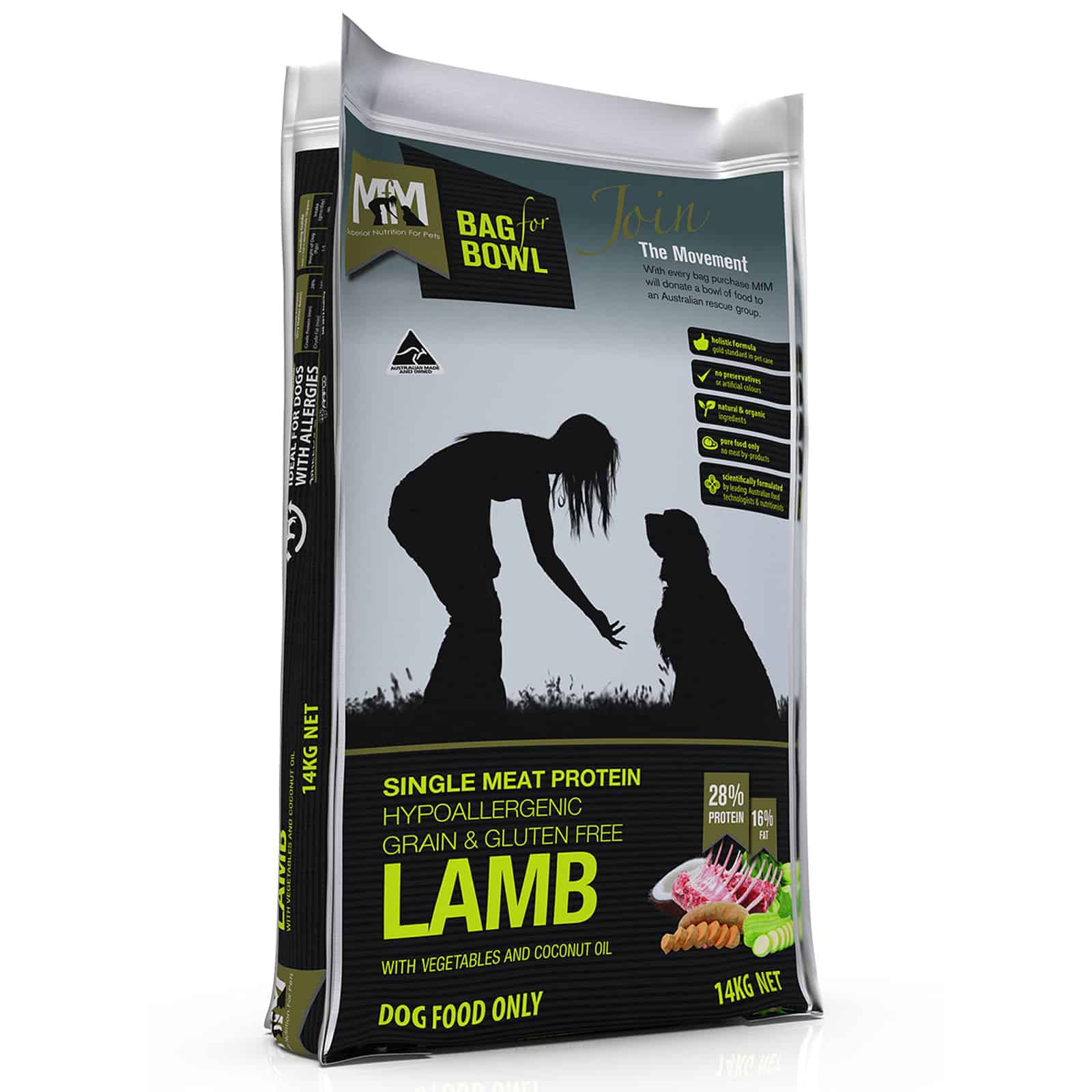 Meals for Mutts Grain & Gluten Free Single Protein Lamb Dry Dog Food