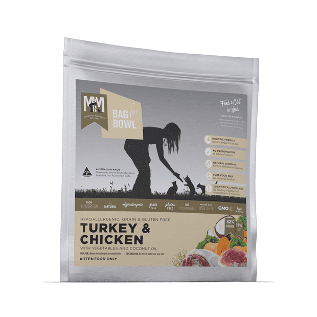 Meals for Meows Chicken and Turkey Grain & Gluten Free Dry Food for Kitten - 2.5kg