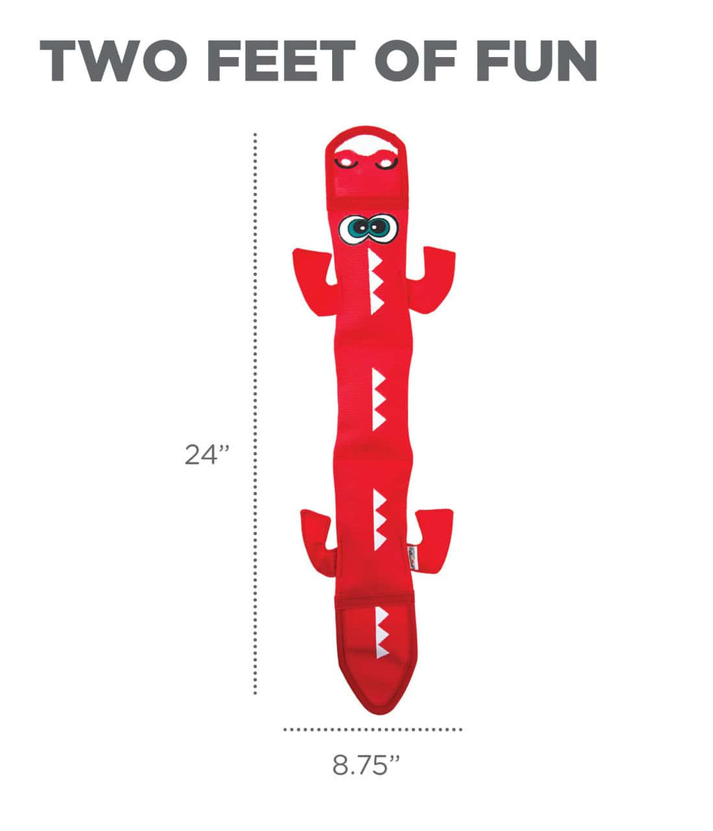 Outward Hound Dog Fire Biterz Dragon Large Dog Toy - Red