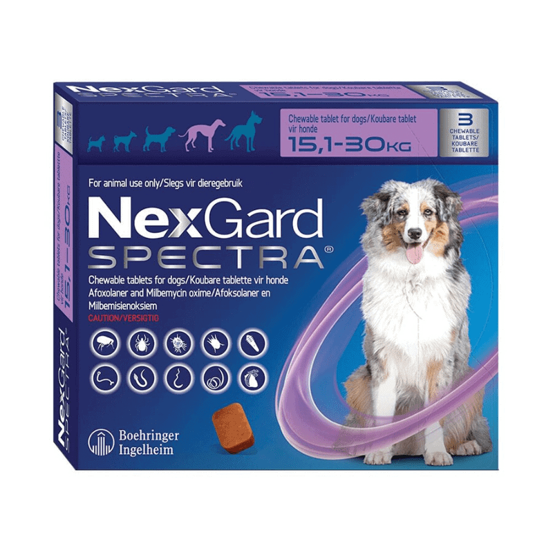 NexGard Spectra Dog Large 15.1-30kg Purple