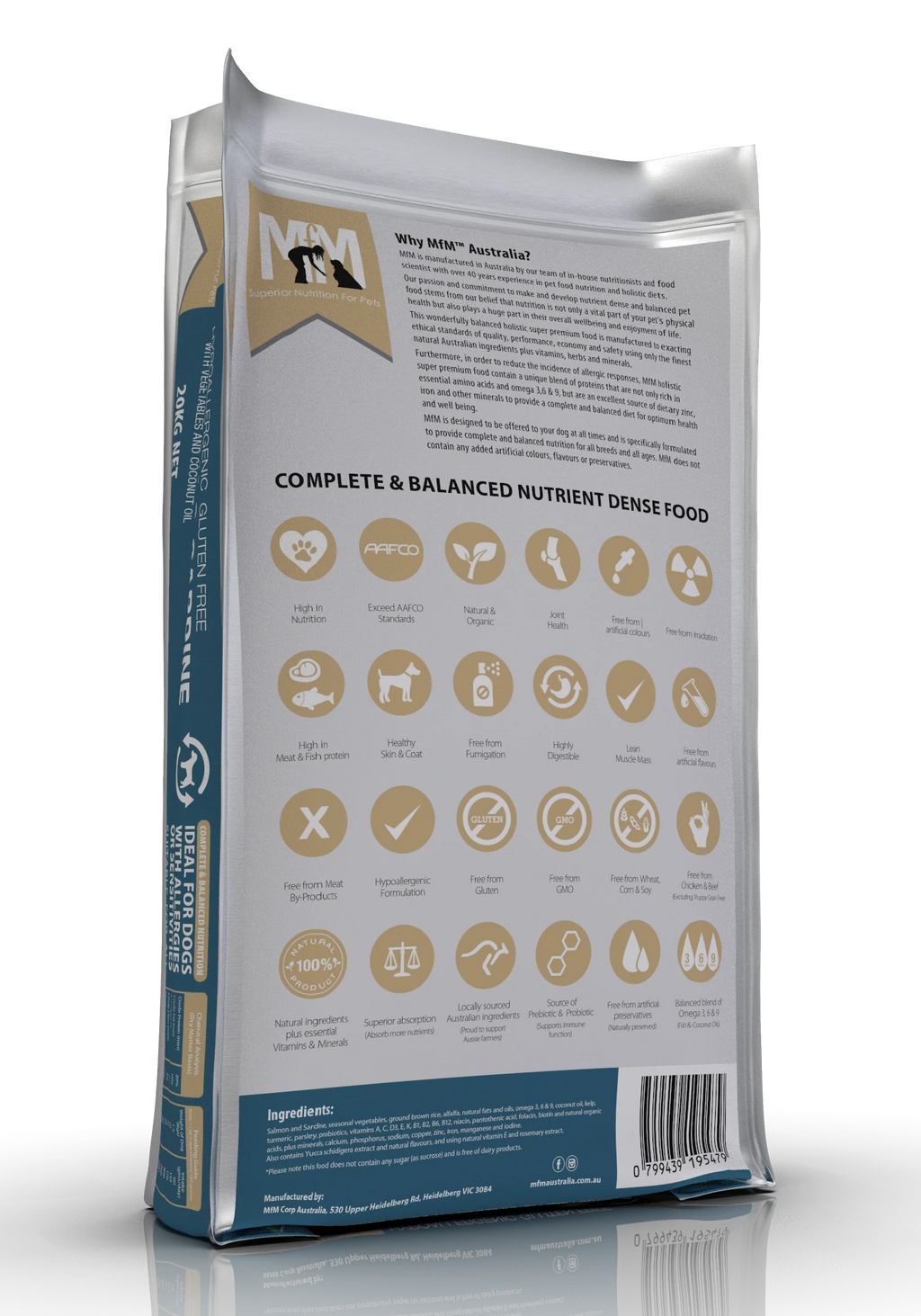 Meals For Mutts Dog Large Breed Salmon & Sardine Gluten Free Dry Food