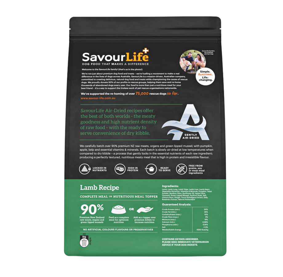Savourlife Air-Dried Adult Lamb Recipe 1kg