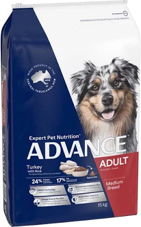 Advance Medium Breed Adult Dog Food Turkey with Rice
