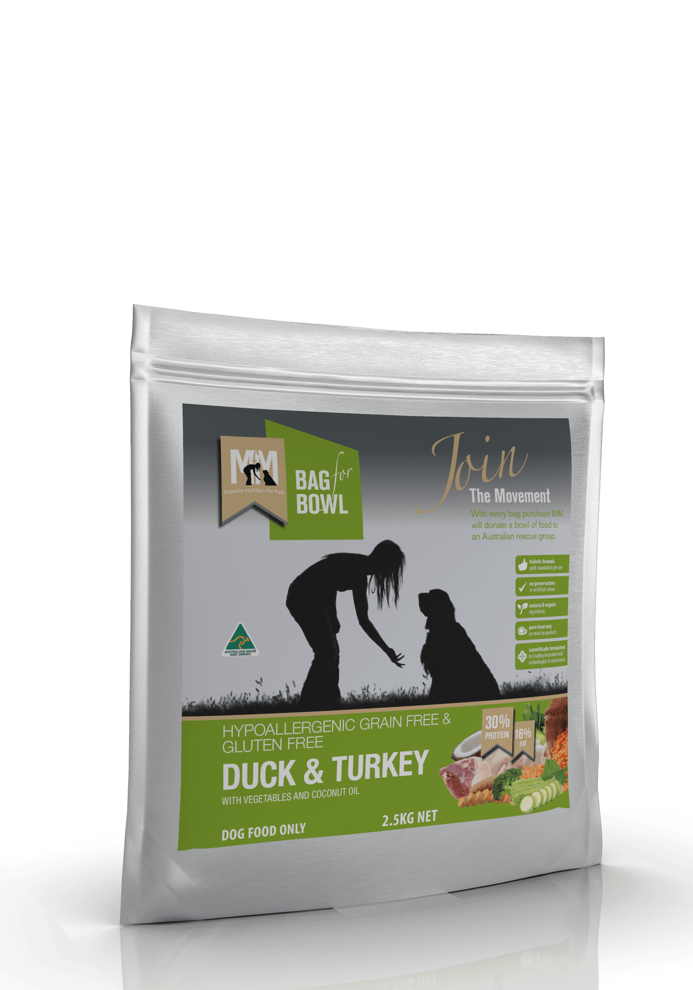 Meals For Mutts Duck & Turkey Grain & Gluten Free Dry Dog Food