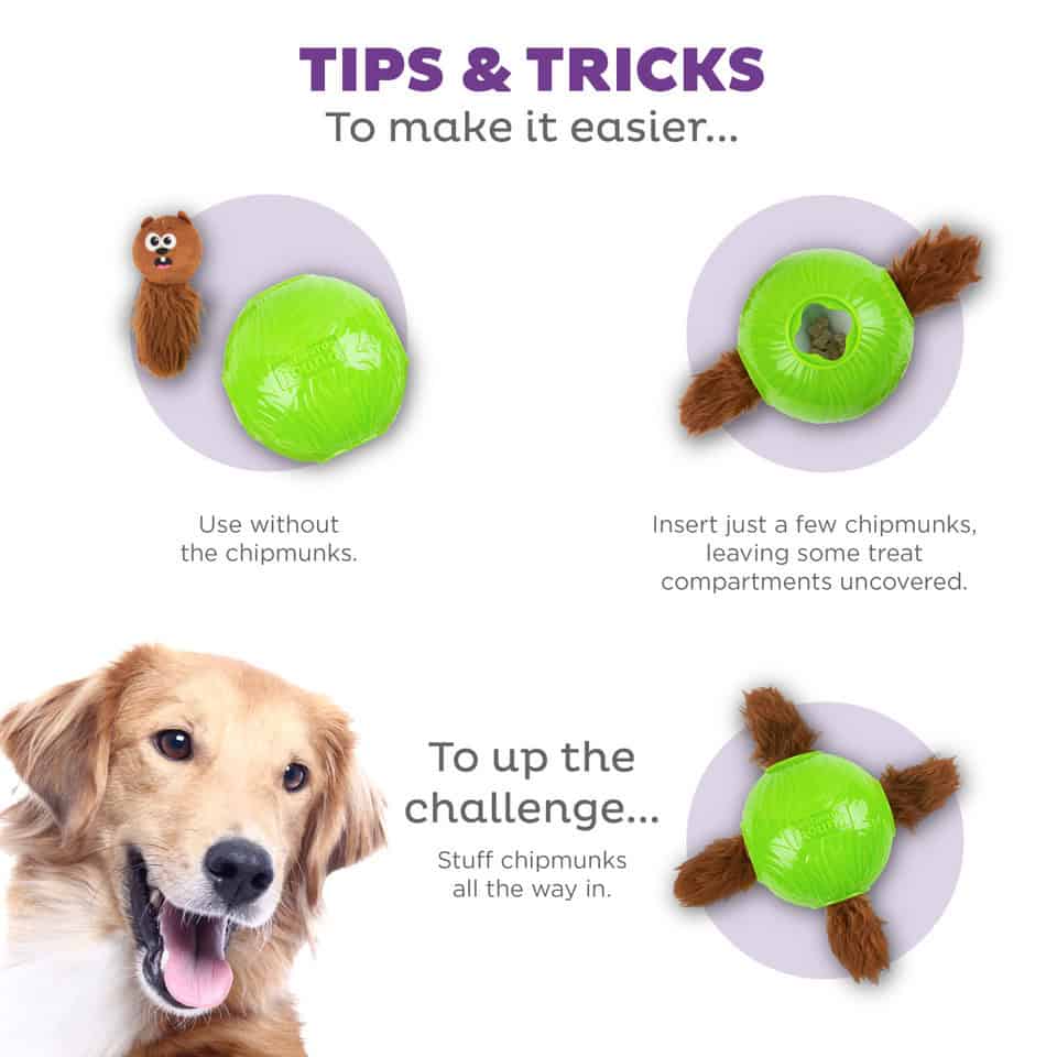 Nina Ottosson Dog Snuffle N' Treat Ball Dog Toy - Green