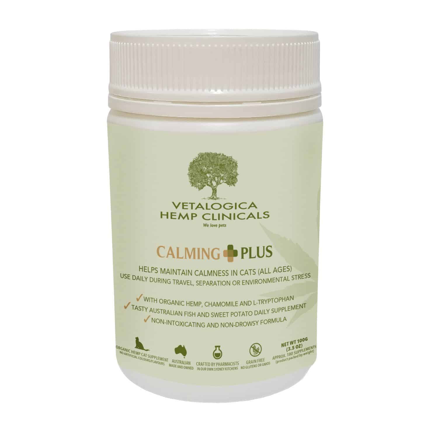 Vetalogica Hemp Clinicals Calming Plus Cat Supplements 100g