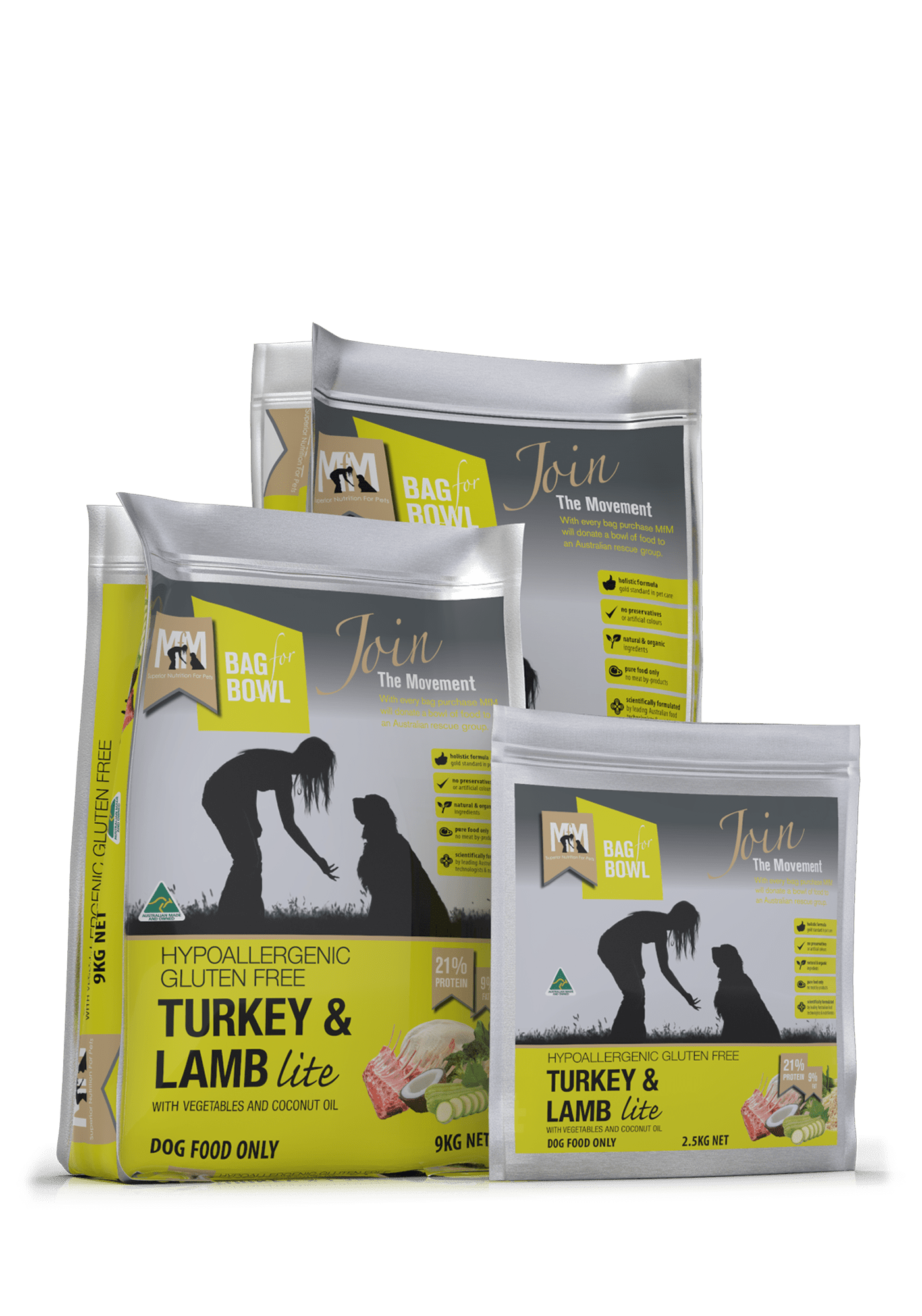 Meals For Mutts Dog Lite Turkey & Lamb Gluten Free Dry Food - 2.5Kg